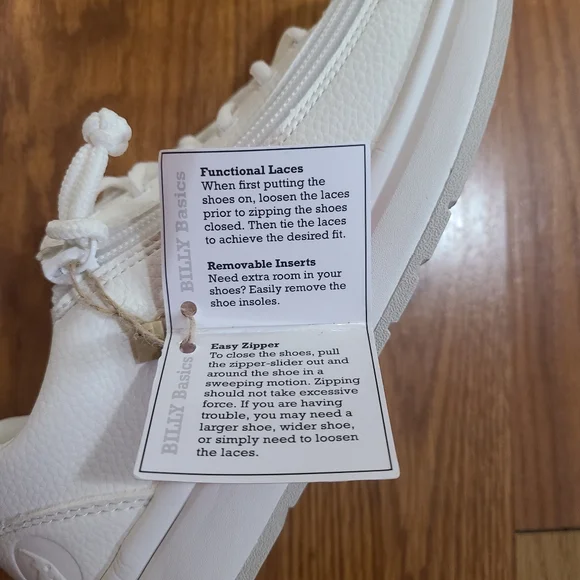 Billy White Sneakers Size 7.5 - Picture 5 of 6